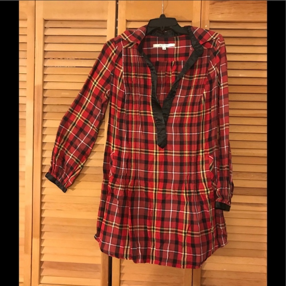Plaid Red and Black Women's Dress